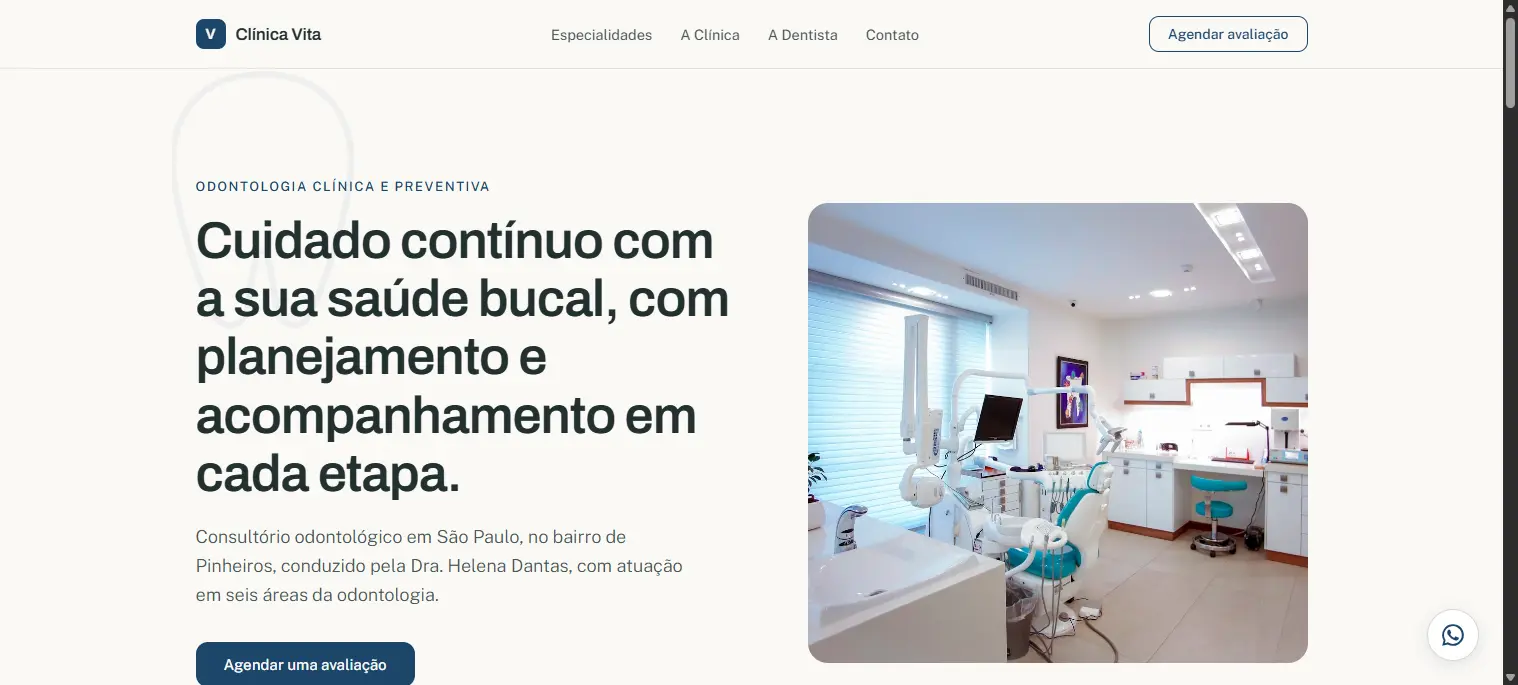 LP para Clínica Odontológica Vita